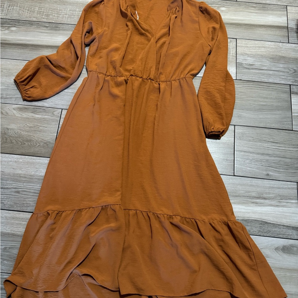 Elegant Brown Maxi Dress